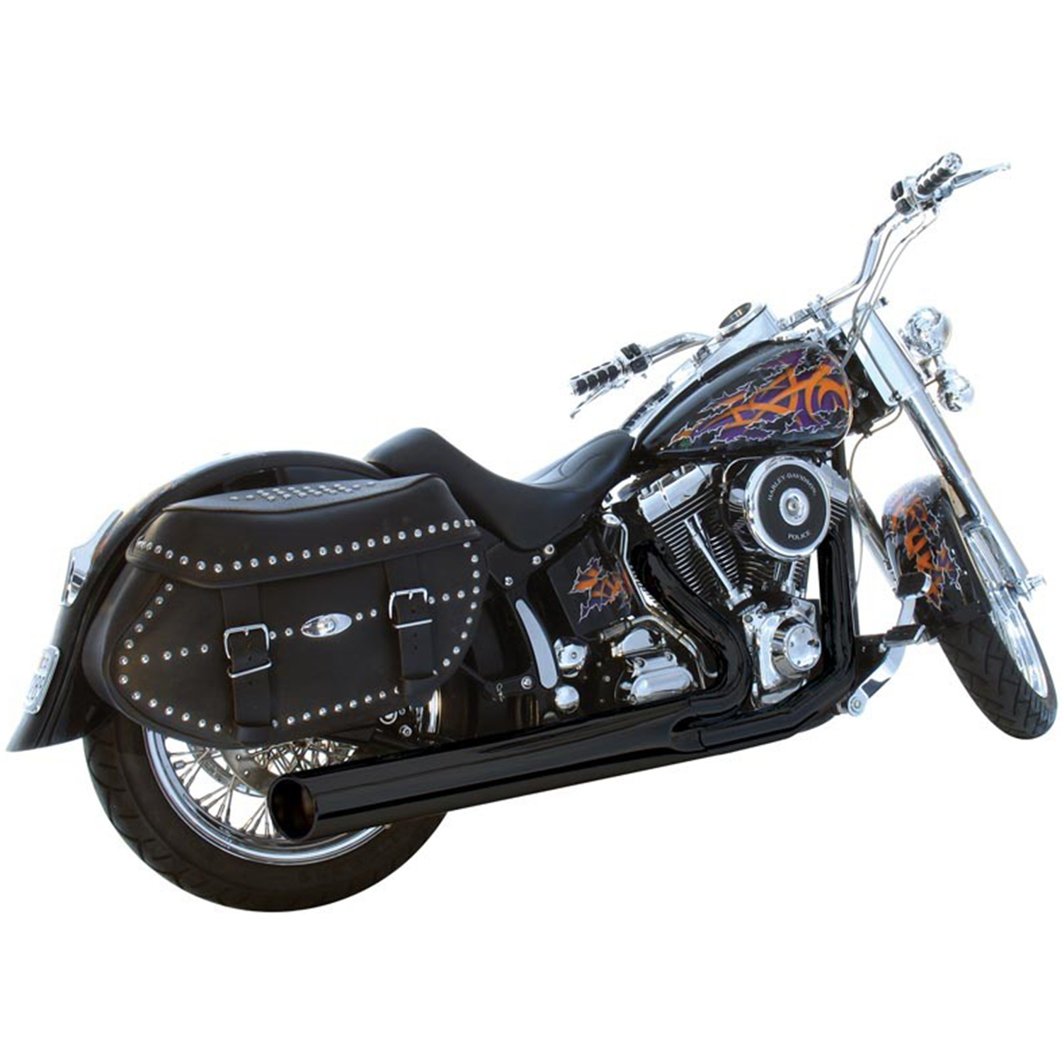 Defender 2 into 1 Long Black Softail 1986-09