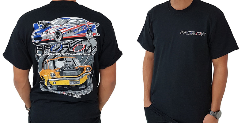T-Shirt, Cotton, Proflow Logo, Black, Men's X-Large, Each