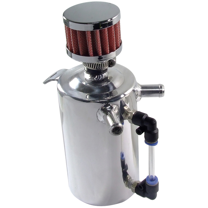 Oil Catch Tank 0.5L w/Breather Polished