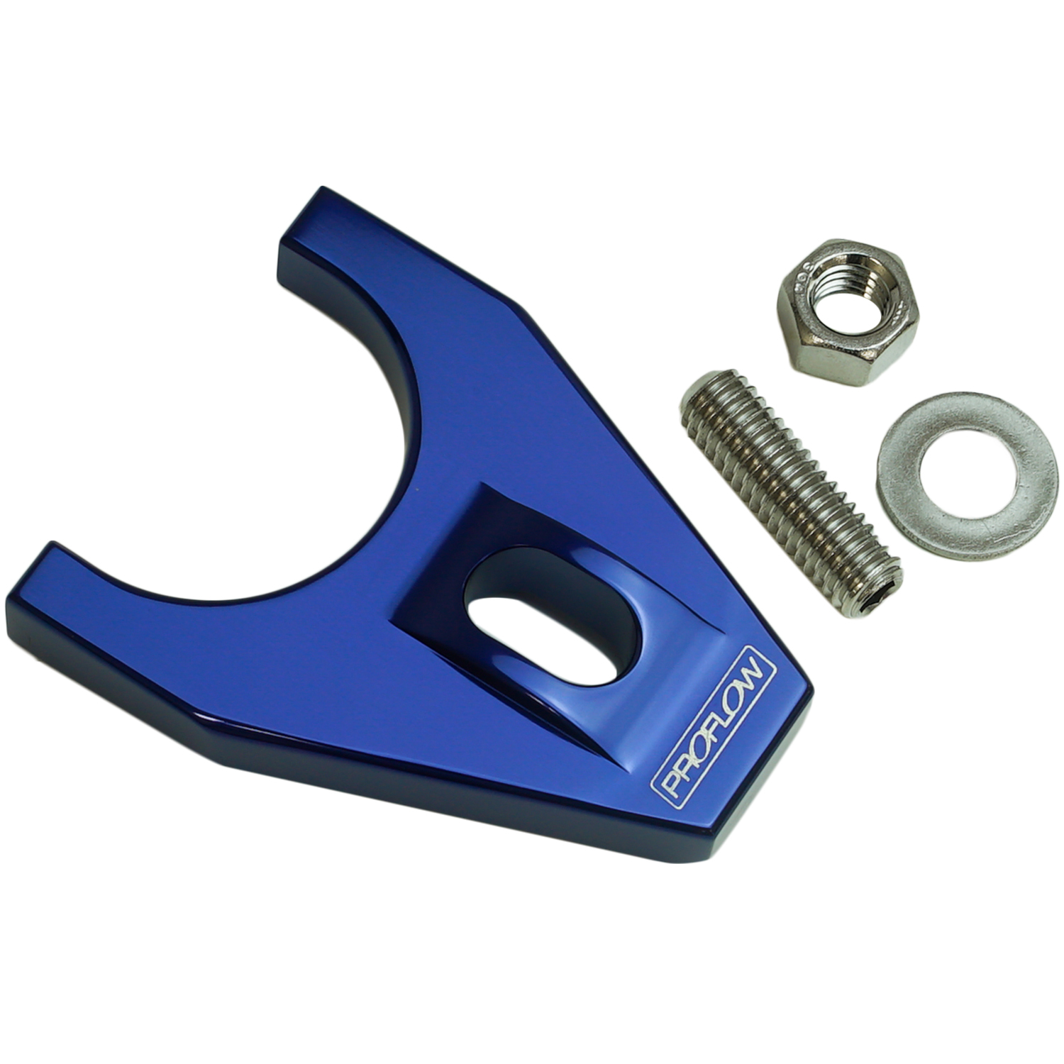 Billet Distributor Clamp & Bolt Suit Holden Commodore V8 Blue