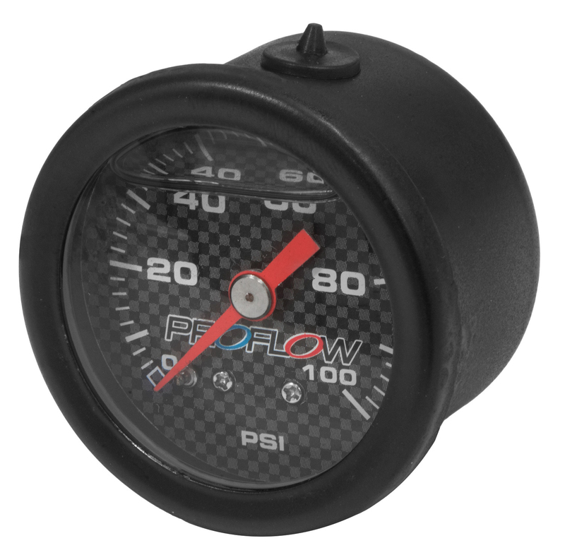 Fuel Pressure Gauge 0-100PSI Black Liquid Filled