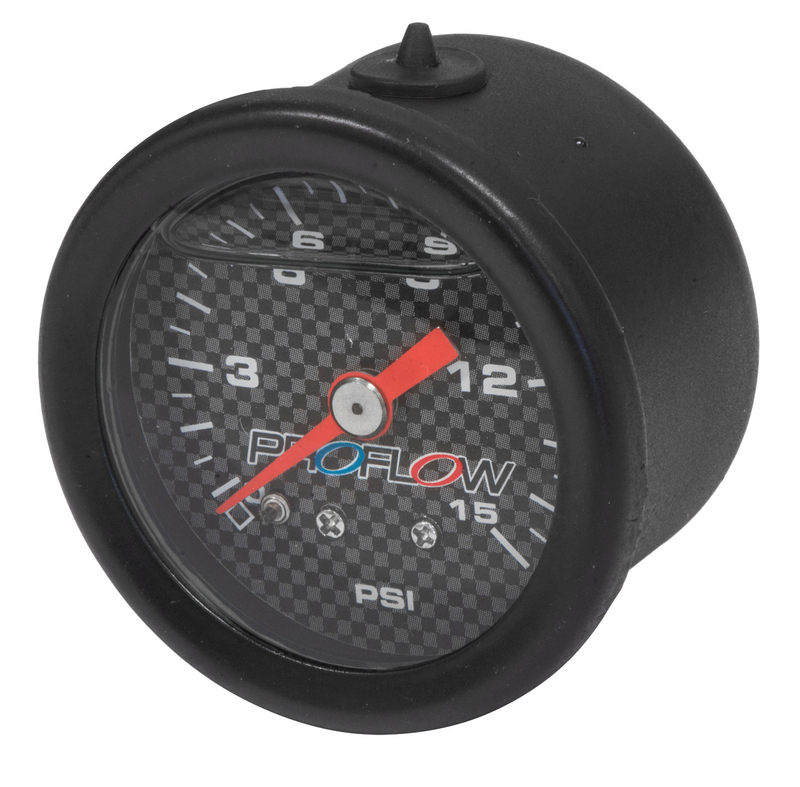 Fuel Pressure Gauge 0-15PSI Black Liquid Filled