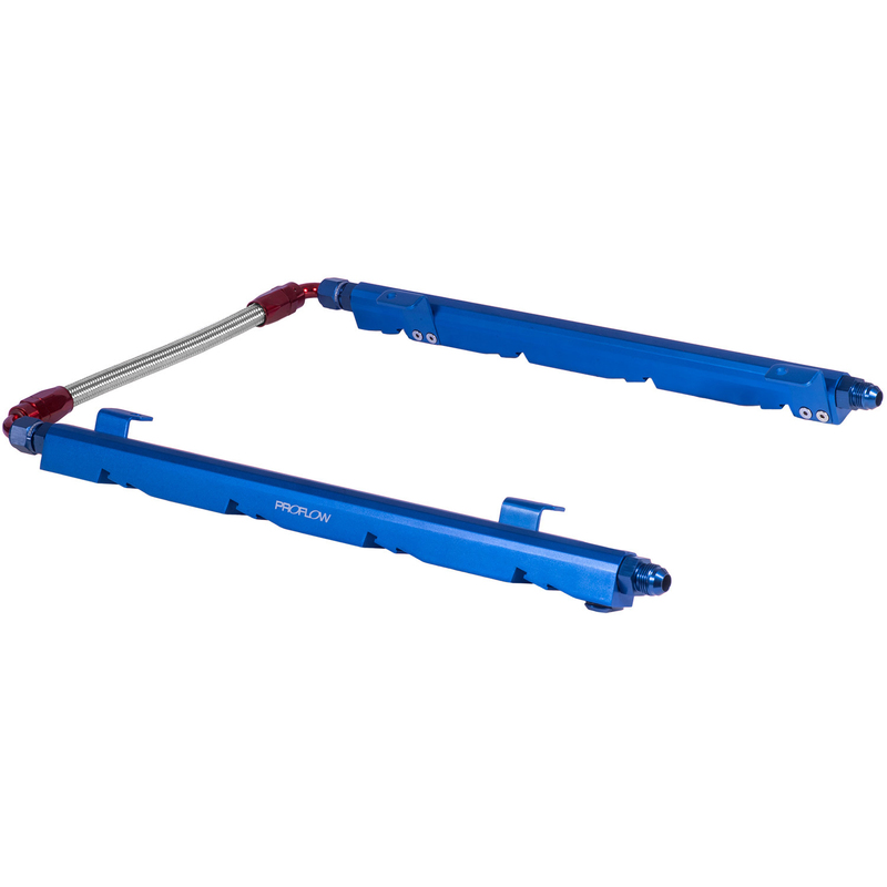 Fuel Rails Kit, Billet Aluminium, Blue Anodised, Holden Commodore 5L EFI