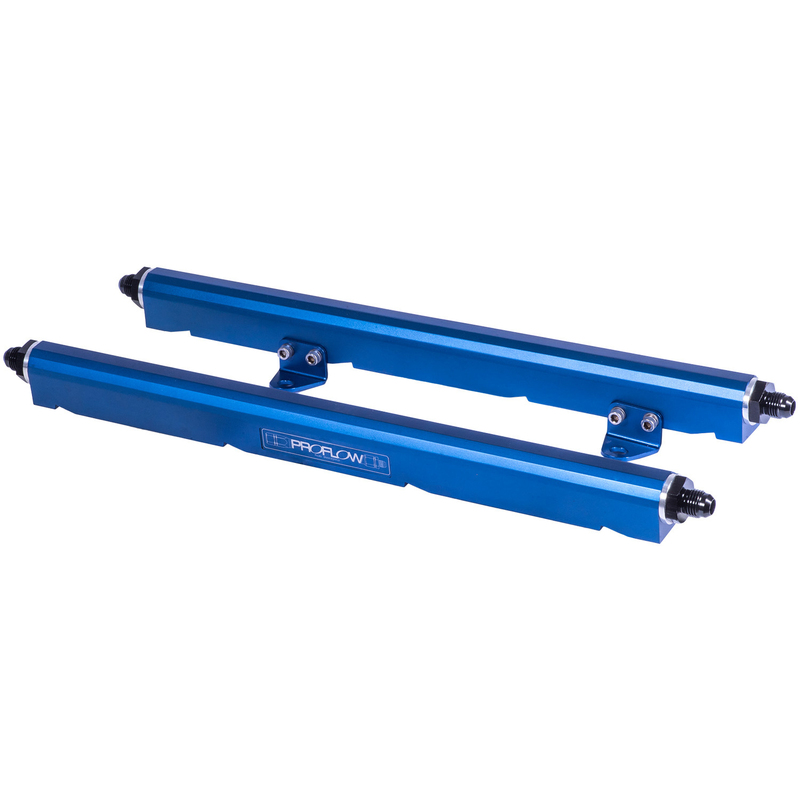 Fuel Rails Kit, Billet Aluminium, Blue Anodised, Holden Chevrolet GM