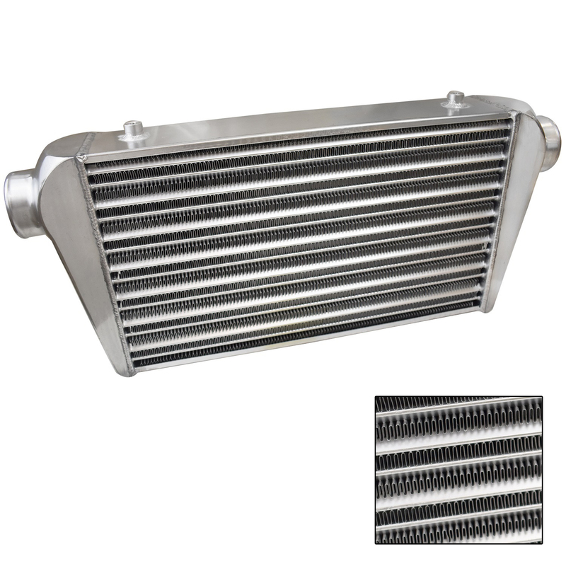 Intercooler Aluminium Universal Tube & Fin 500 x 300 x 100mm 3in. Outlets, Natural