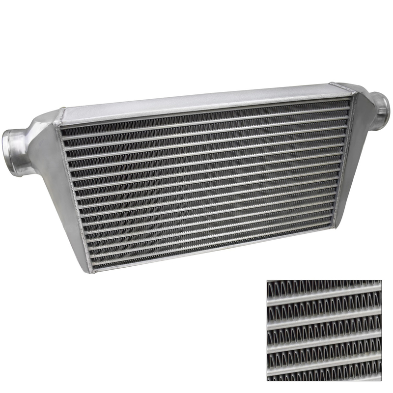 Intercooler Aluminium Universal Tube & Fin 500 x 300 x 76mm 3in. Outlets, Natural