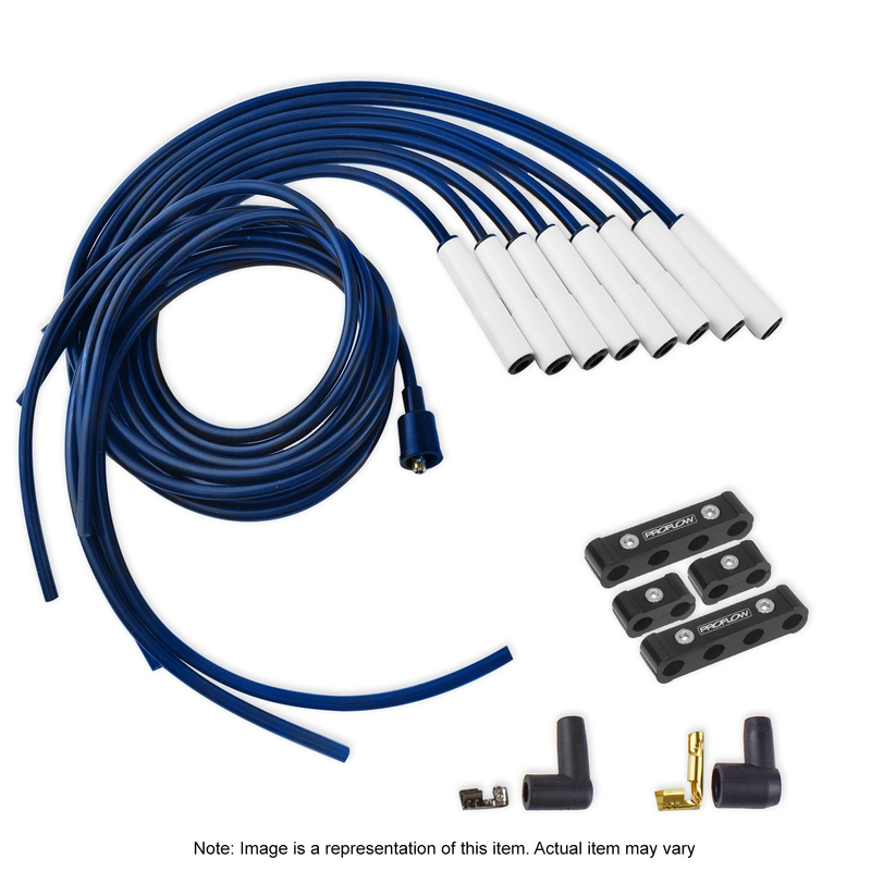 Ceramic Straight Plug Boot Universal Lead Set V8 8.8mm Blue