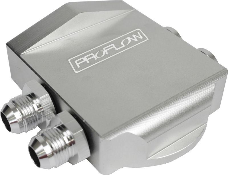 Remote Oil Filter Mount Billet Silver, Standard Filter -10 AN Female or Male orb, Left or Right Side Inlet Port, Each