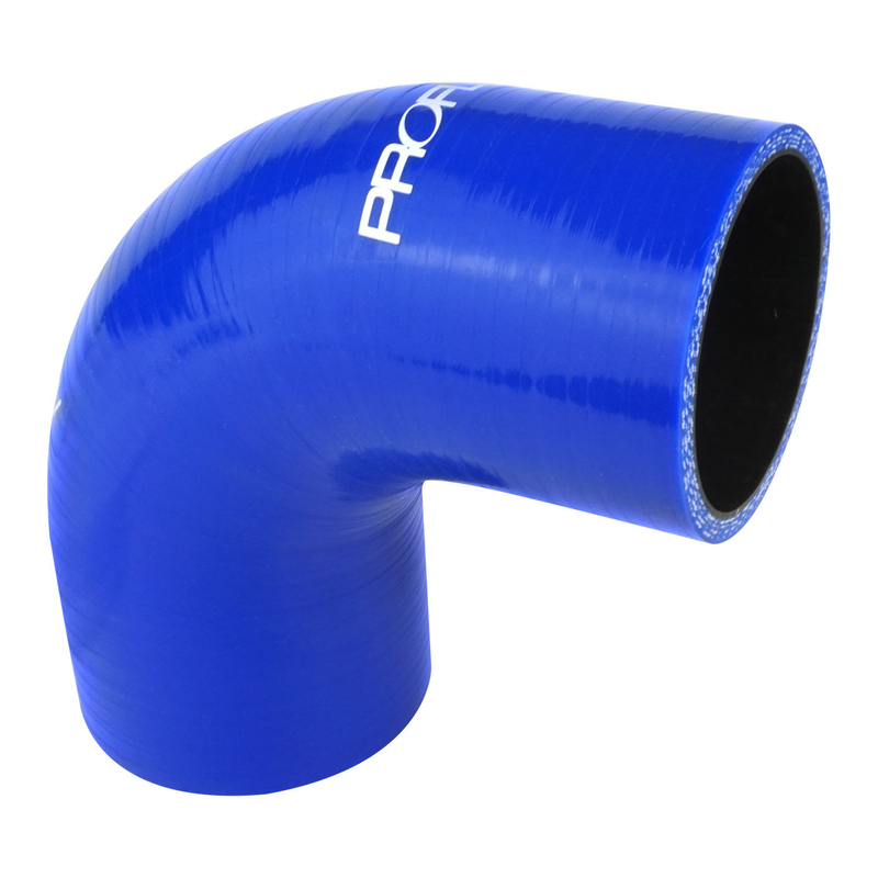 Proflow Hose Tubing Air intake, Silicone, Reducer, 1.50in. - 2.00in. 90 Degree Elbow, Blue