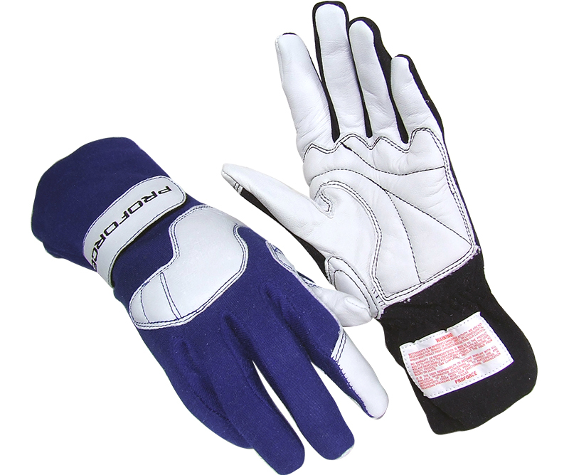 Driving Gloves, Pro 5 Racing, Double Layer, Nomex, Blue , FIA, Small, Pair