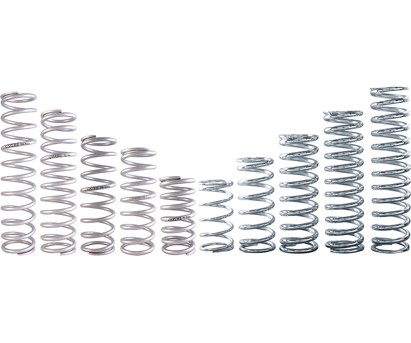 Coil-Over Spring, 165 lbs./in. Rate, 10 in. Length, 2.5 in. Diameter, Chrome, Each