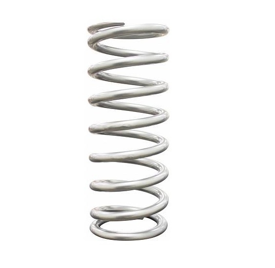Coilover Spring, High Travel, 2.5in. Dia., 12in. Length, 400 lbs/in., Silver Powdercoated, Each