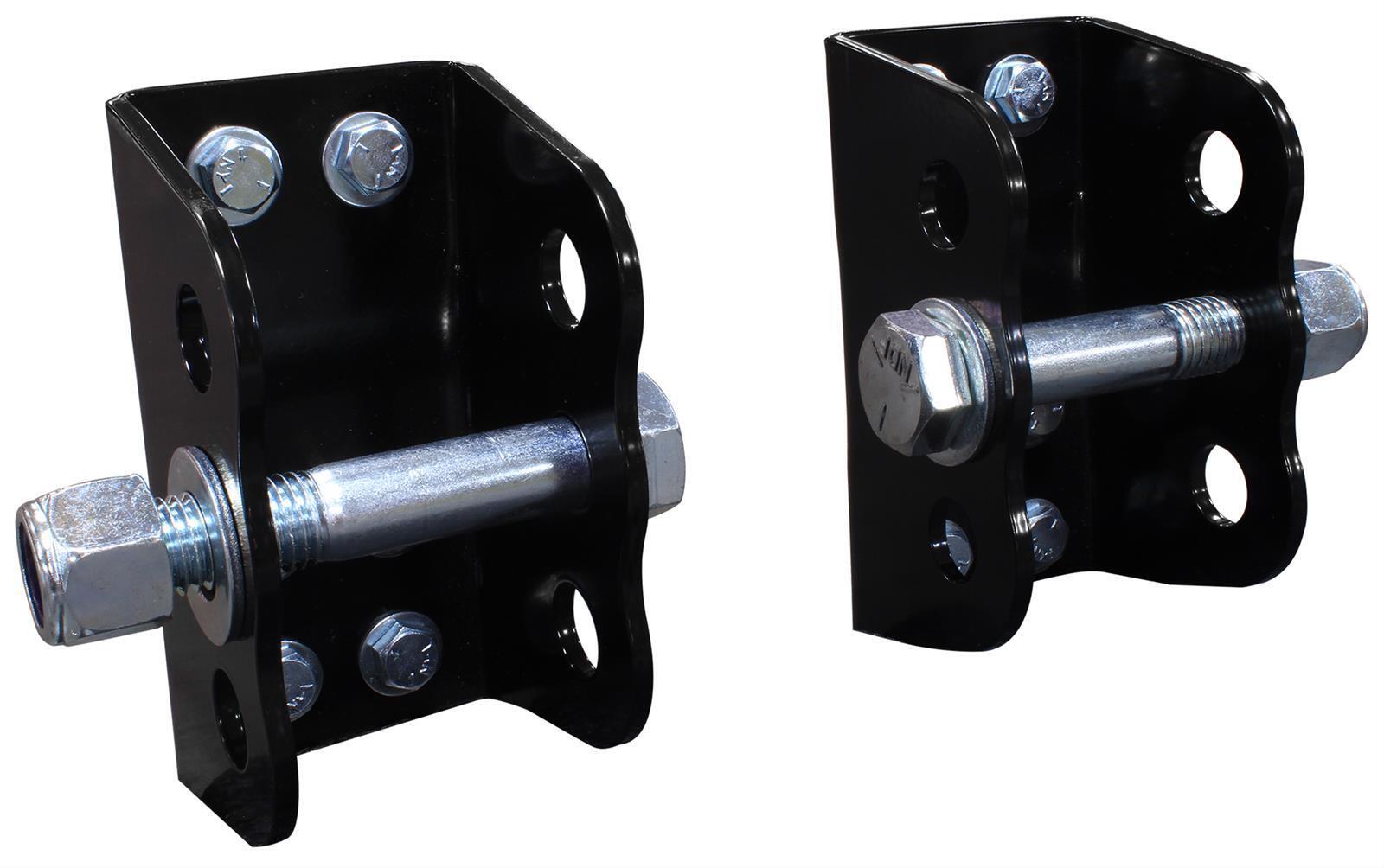 Control Arm Mounts, Trailing Arm Relocation Brackets, Steel, Natural, Rear Lower, Chevy, Pair