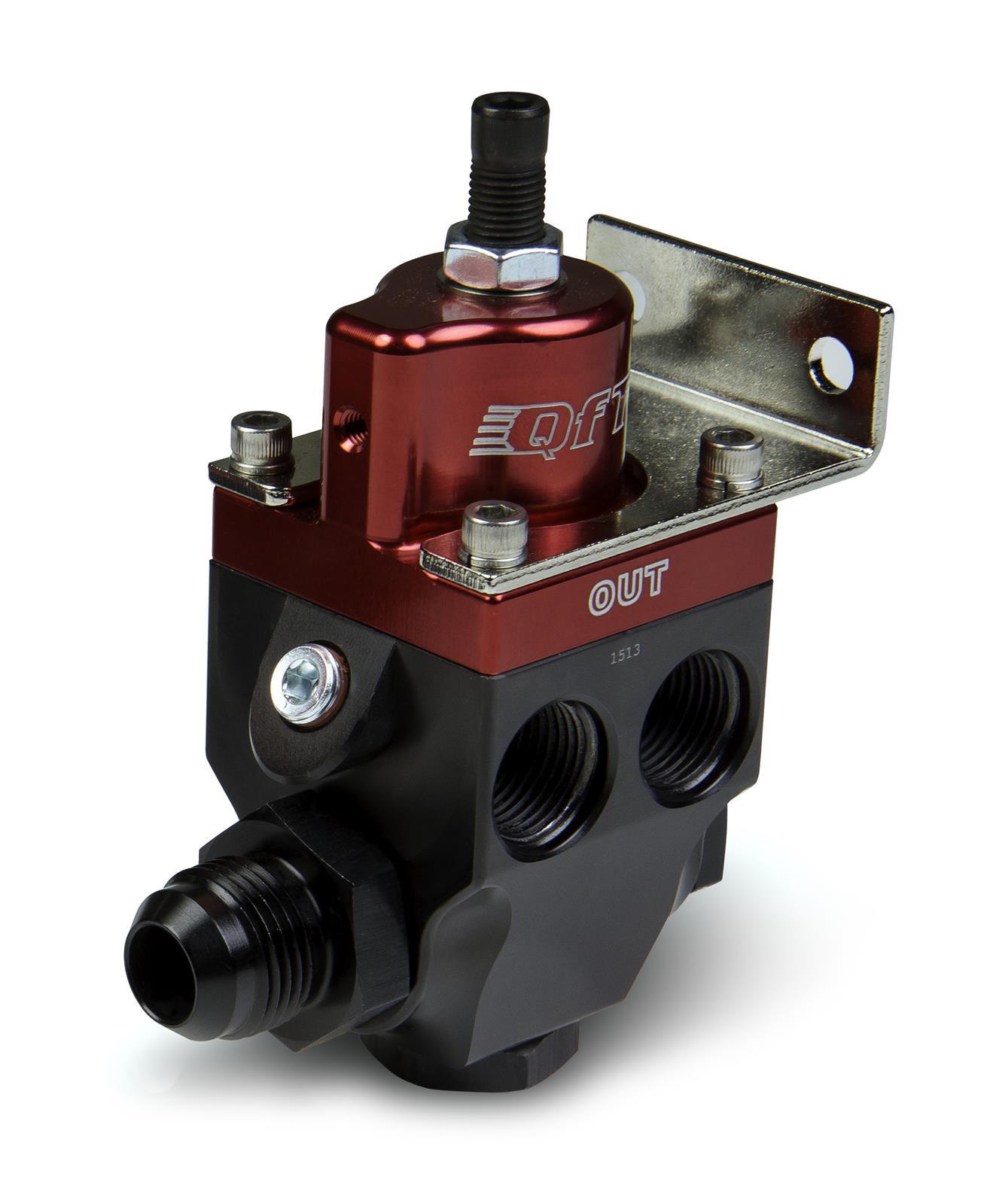 Fuel Pressure Regulator 4Port 58 psi Billet Aluminium Black/Red Anodized All Fuels Universal