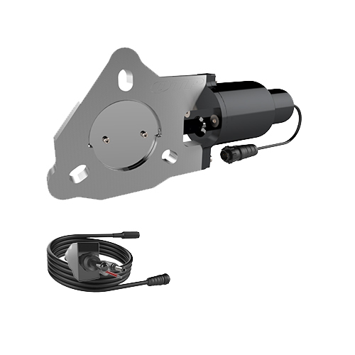 Exhaust Cutout, Electric, Aluminum, Bolt-On, 2 1/4 in. Diameter, Each
