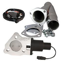 Exhaust Cutouts, Electric, Aluminum, Bolt-On, 2 1/4 in. Diameter, Kit