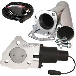 Exhaust Cutouts, Electric, Aluminum, Bolt-On, 2 1/2 in. Diameter, Kit