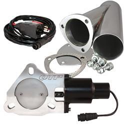 Exhaust Cutout, Electric, Aluminum, Bolt-On, 3 in. Diameter, Kit