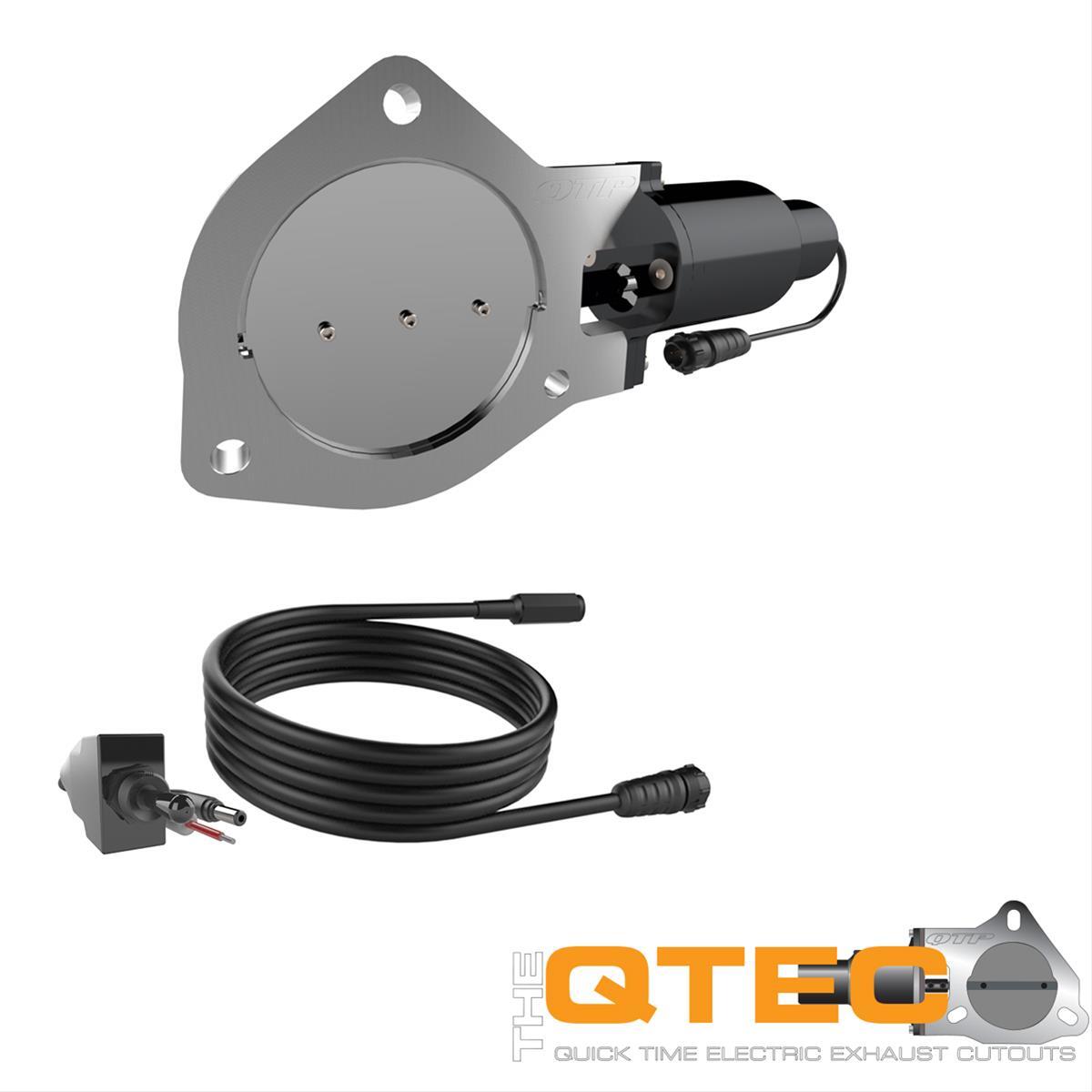 Exhaust Cutout, Electric, Aluminum/Stainless Steel, Bolt-On, 3 1/2 in. Diameter, Each