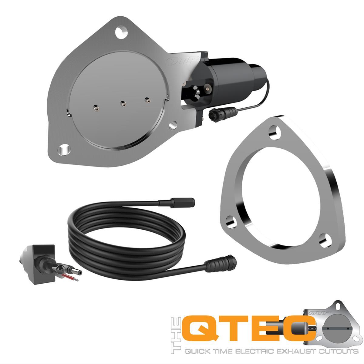 Exhaust Cutout, Electric, Aluminum/Stainless Steel, Bolt-On, 4 in. Diameter, Each