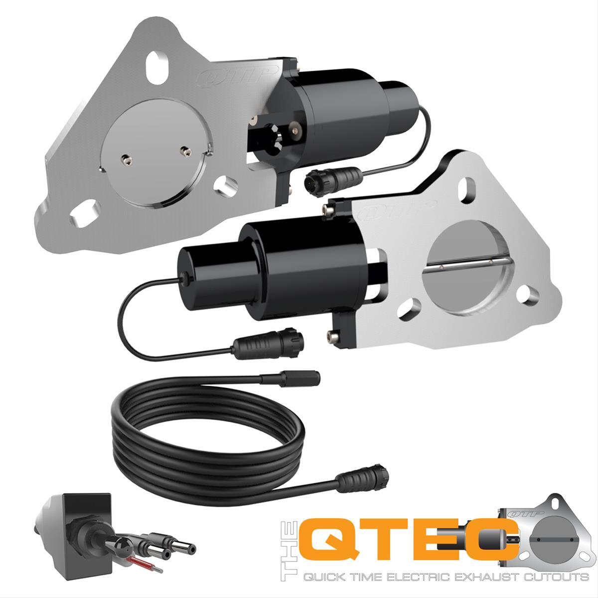 Exhaust Cutouts, Electric, Aluminum, Bolt-On, 2 1/4 in. Diameter, Pair
