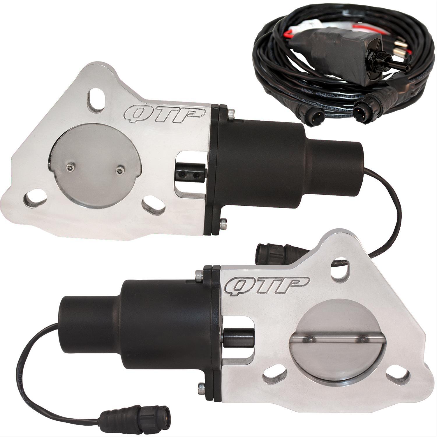 Exhaust Cutouts, Electric, Aluminum, Bolt-On, 2 1/2 in. Diameter, Pair