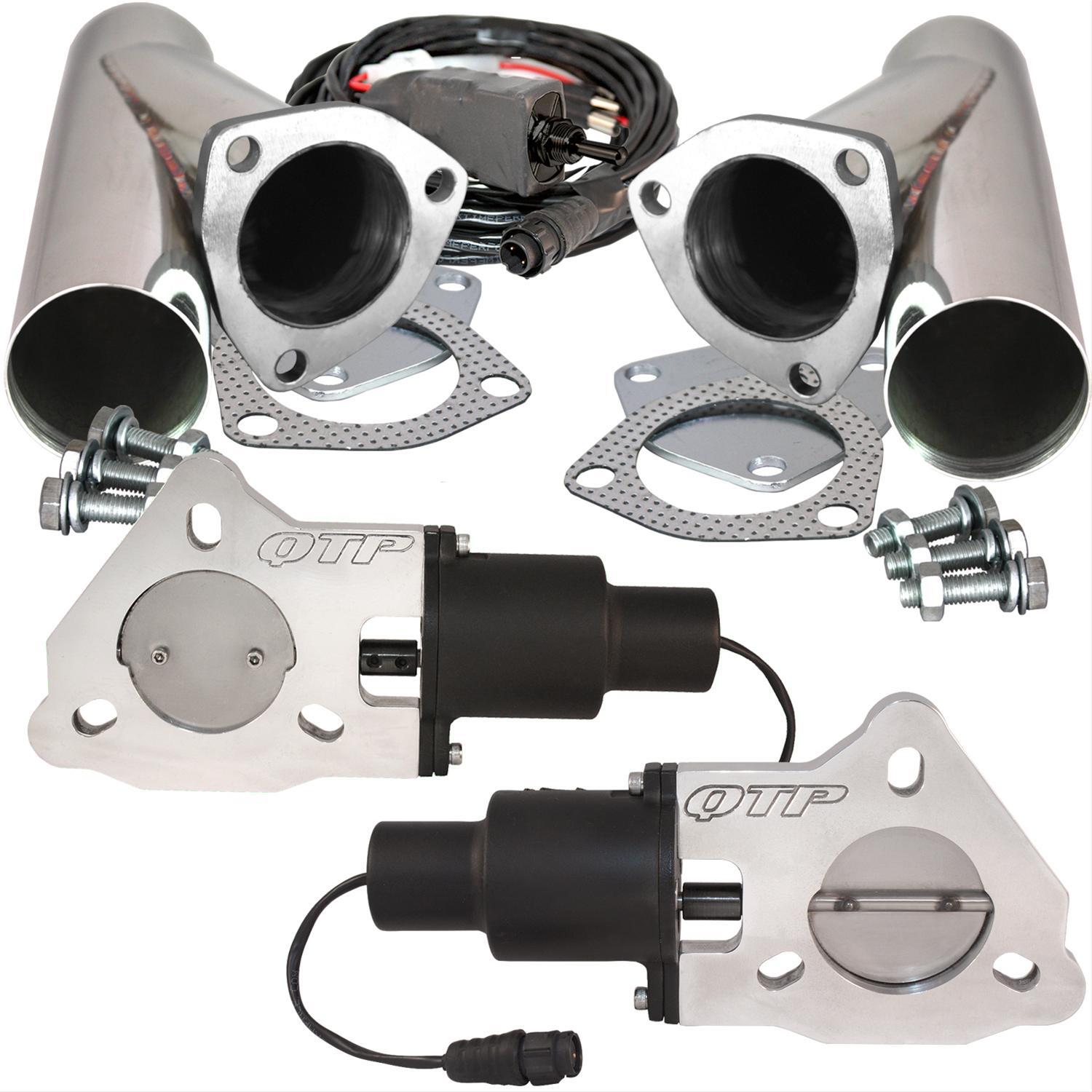 Exhaust Cutouts, Electric, Aluminum, Bolt-On, 2 1/2 in. Diameter, Kit