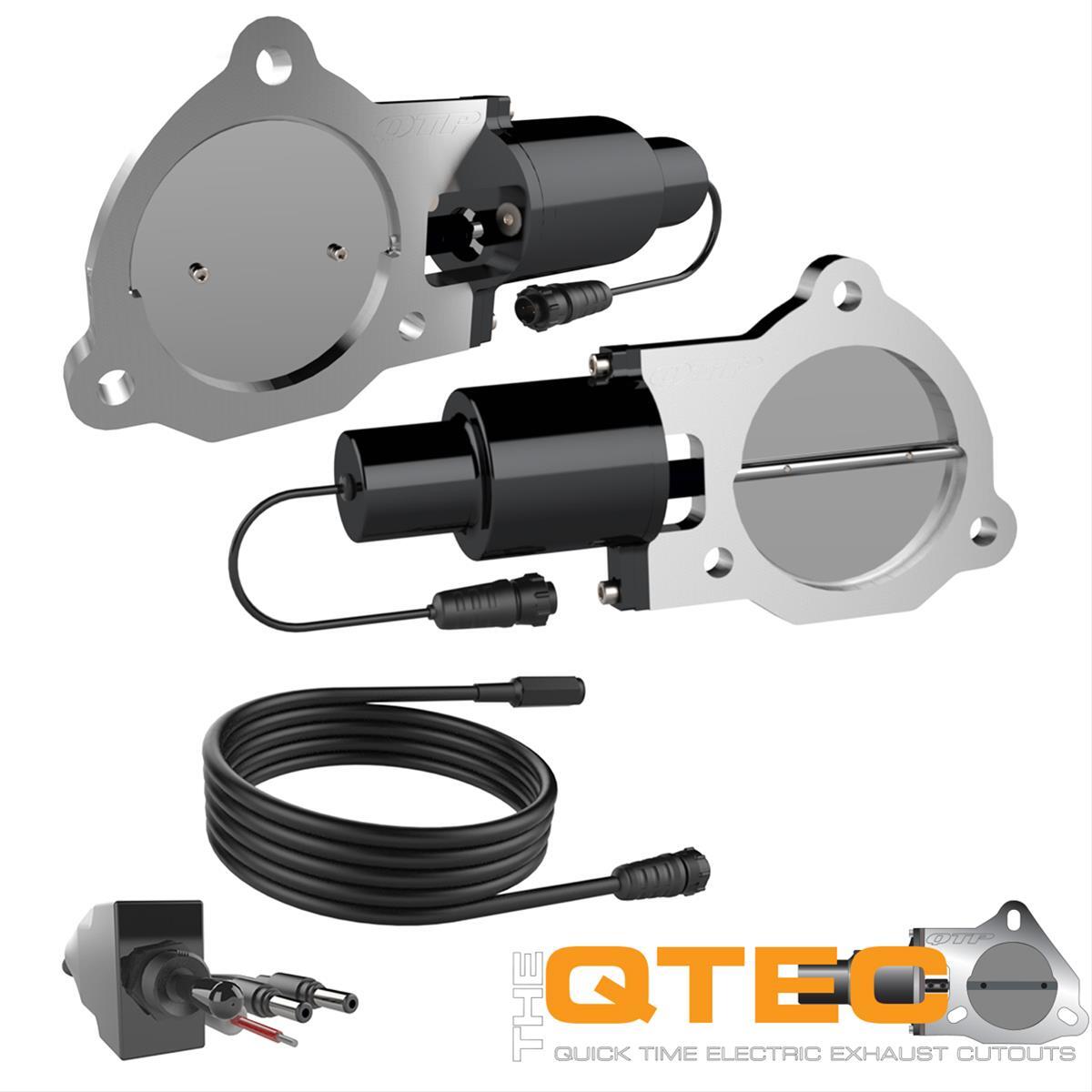 Exhaust Cutouts, Electric, Aluminum, Bolt-On, 3 1/2 in. Diameter, Pair