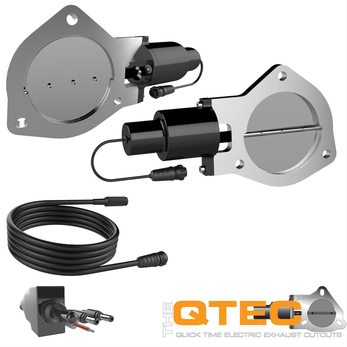 Exhaust Cutouts, Electric, Aluminum, Bolt-On, 4 in. Diameter, Pair