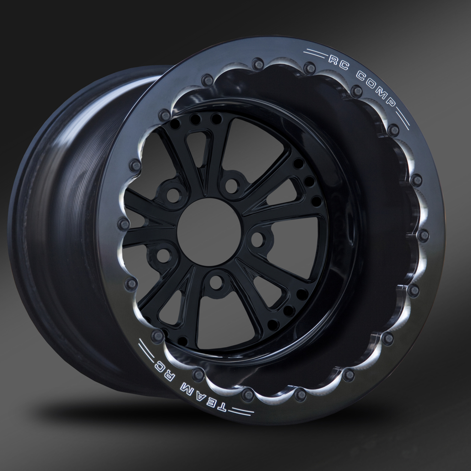 Wheel DBL, Exile, Exile-S, Black Outer, Black Ctr., Black Bead Lock 15x8.5, 5 x 114mm Blt Ptn, 4.0 Bk Spc