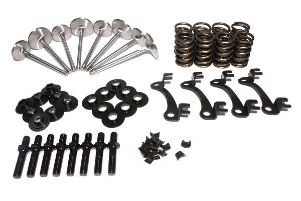 Cylinder Head Components, Valves, Springs, Retainers, Locks, Studs, Guideplates, BBC 320cc Hyd Roller, Kit