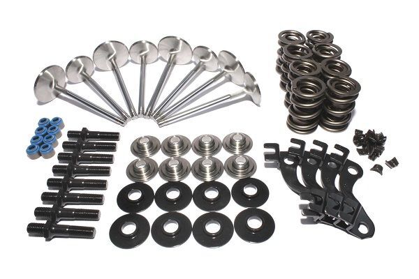 Cylinder Head Components, Valves, Springs, Retainers, Locks, Studs, Guideplates, BBC 320cc Solid Roller, Kit