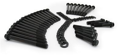 Cylinder Head Bolts, Chromoly, Black Oxide, Hex Head, Chevy, Small Block, Kit