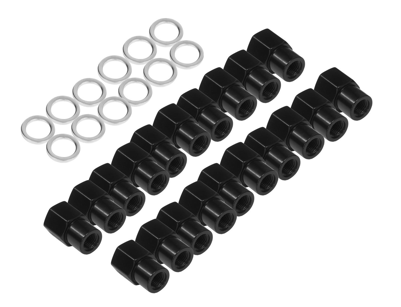 Wheel Nut & washer kit 1/2" suit Convo Pro 0.55 Ford -Black 20pc