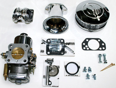 Rivera Primo Eliminator II Polished SU Carburetor Kit suit Harley Iron Head & Shovel