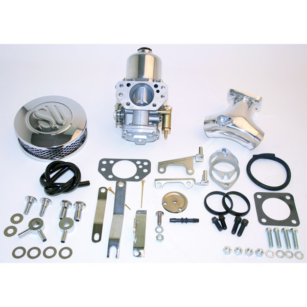 Rivera Primo Eliminator II Polished SU Carburetor Kit suit Harley EVO Big Twin