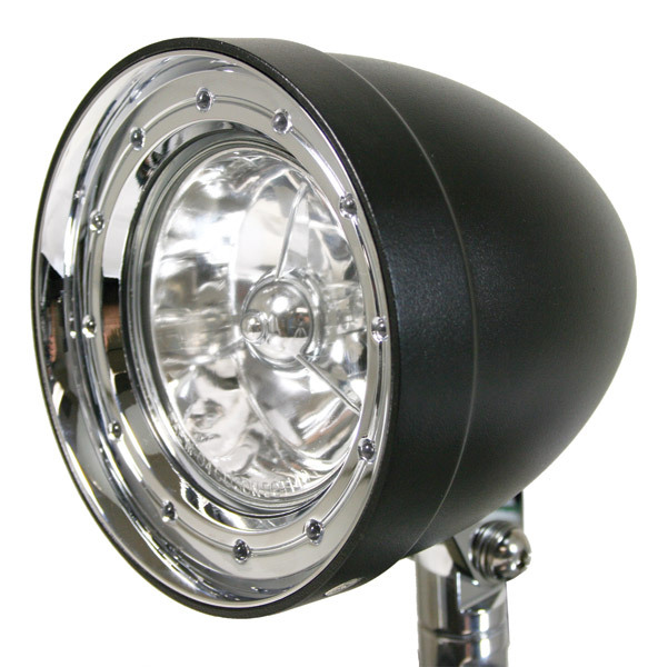 5-3/4 Mini Magnum Black Headlight with built in turn signals