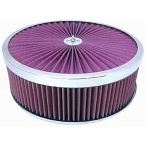14"X 4" "SUPER FLOW" AIR CLEANER KIT-(CHROME)