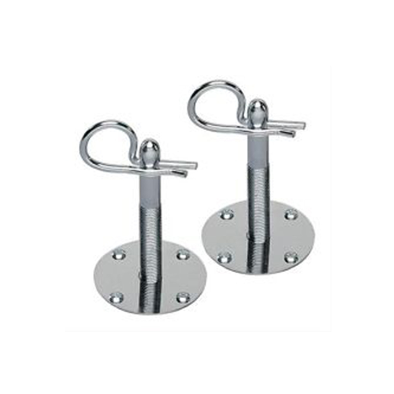 FLIP-OVER HOOD PIN KIT W/LANYARDS CHROME (A)