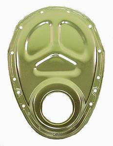SBC TIMING CHAIN COVER - CHROME