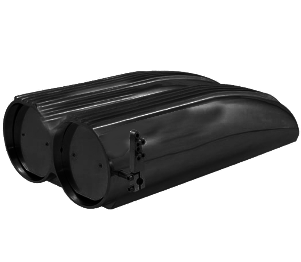 ALUM FINNED SHOT GUN HOOD SCOOP -BLACK
