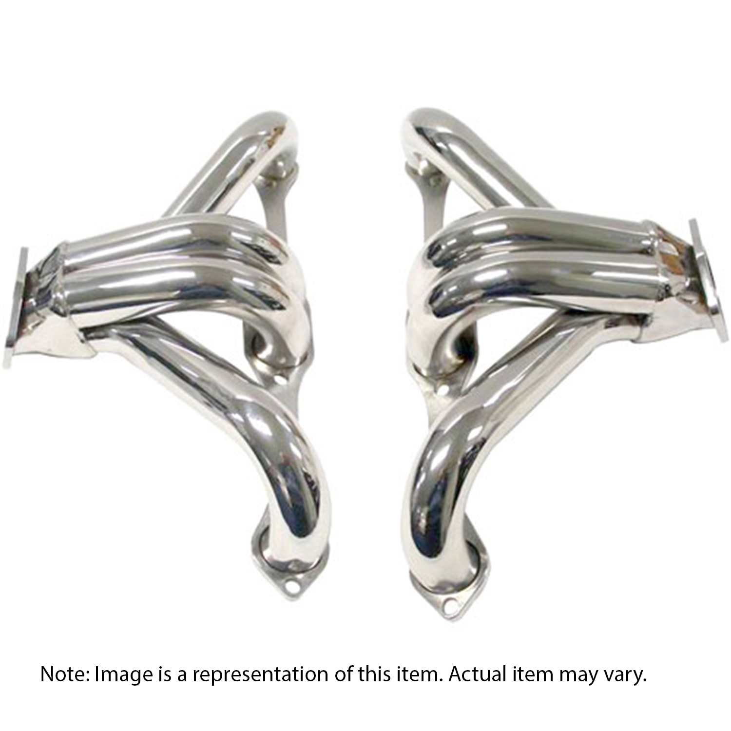 SB CHEVY STAINLESS HUGGER HEADER -POLISHED
