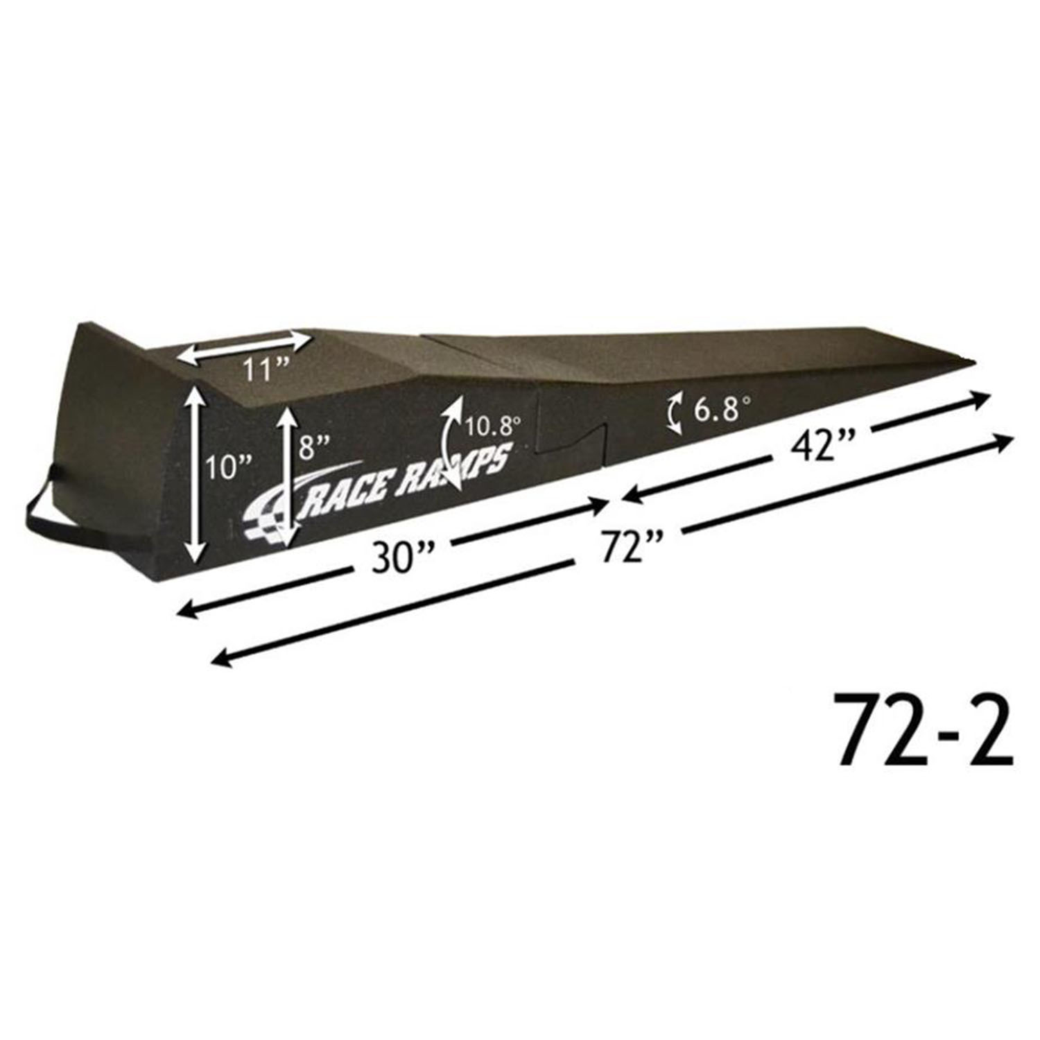 Ramps 2-Stage Incline Service Ramp Type Composite Foam Black 71.625 in. Length 8.000 in. Height Pair