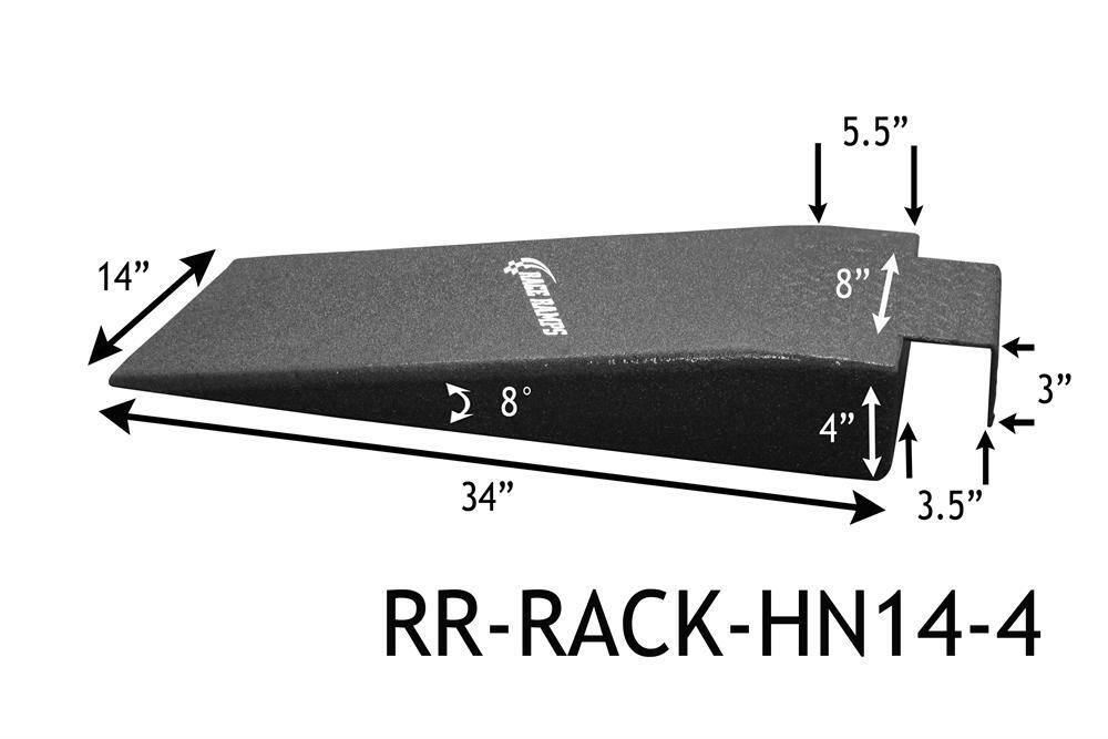 Hook nosed ramp 14' wide 4' high with 6.7 degree incline