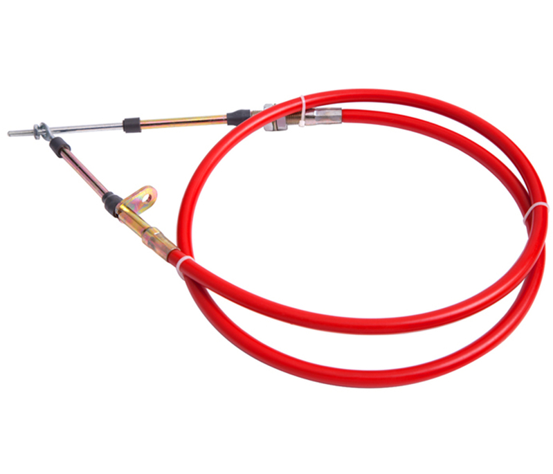 Shifter Cable, Super Duty, 4 ft. Length, Morse Style, Eyelet/Threaded Ends, Red, Each