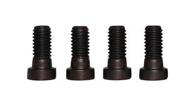 Rocker Arm Bolt, Shaft Mount, 7/16-14x0.875, High Performance, Hardened Steel, 4140, Black Oxide, Set of 4