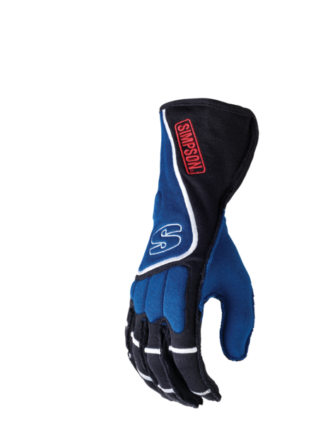 Simpson DNA Driving Gloves Double Layer Nomex Black Blue SFI 3.3 5 Small Pair Simpson Racing