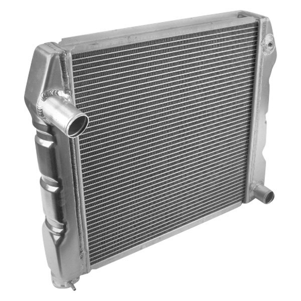 Aluminum Radiator, Chevrolet, 22in. X19in. X2-1/4in., 1-1/2in. Top Inlet, 1-3/4in. Bottom Outlet, With Petcock