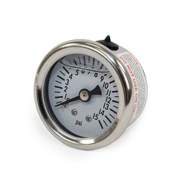 0-15 Psi Liquid Filled Fuel Pressure Gauge, 1/8 Npt, 1.5in. Diameter