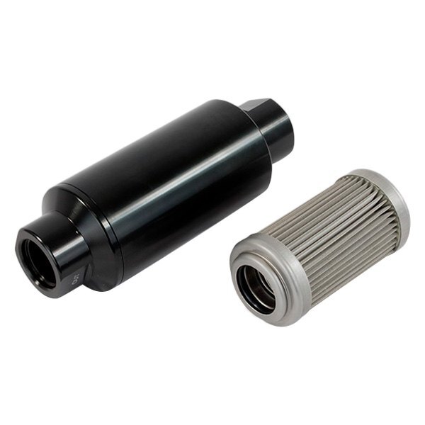 Fuel Filter, Aluminum InlineWith 40 Micron Element, Orb10, Black Top